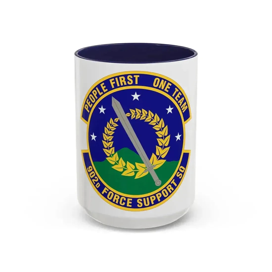 902d Force Support Squadron (U.S. Air Force) Accent Coffee Mug 15oz Navy - Go Mug Yourself