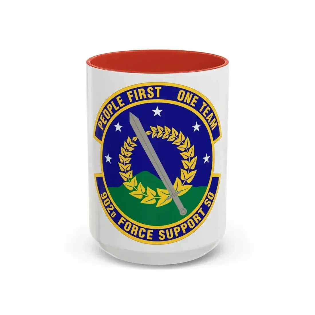 902d Force Support Squadron (U.S. Air Force) Accent Coffee Mug 15oz Red - Go Mug Yourself