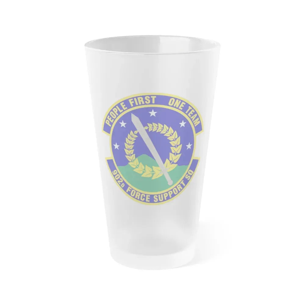902d Force Support Squadron (U.S. Air Force) Frosted Pint Glass 16oz Default Title - Go Mug Yourself