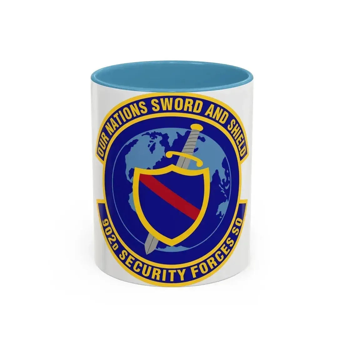 902d Security Forces Squadron (U.S. Air Force) Accent Coffee Mug 11oz Light Blue - Go Mug Yourself