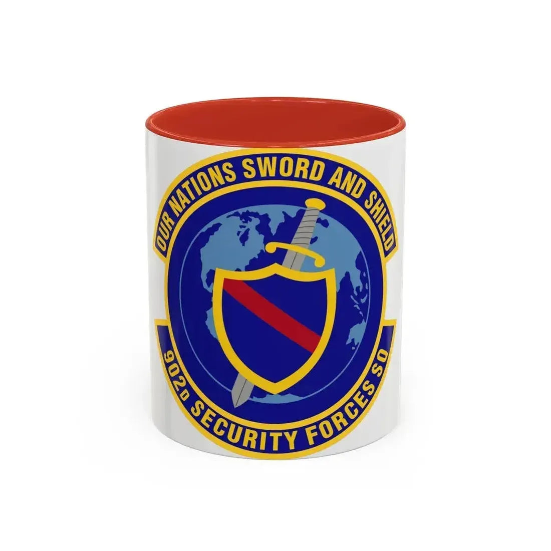 902d Security Forces Squadron (U.S. Air Force) Accent Coffee Mug 11oz Red - Go Mug Yourself
