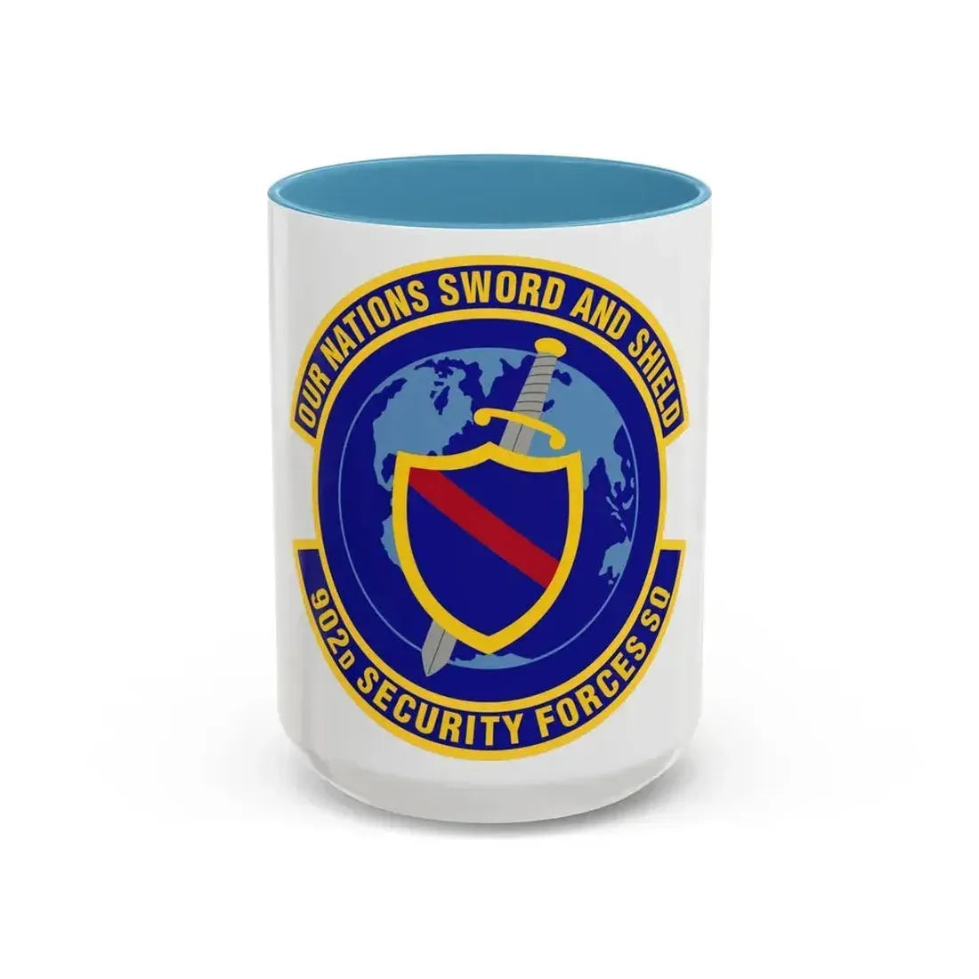 902d Security Forces Squadron (U.S. Air Force) Accent Coffee Mug 15oz Light Blue - Go Mug Yourself