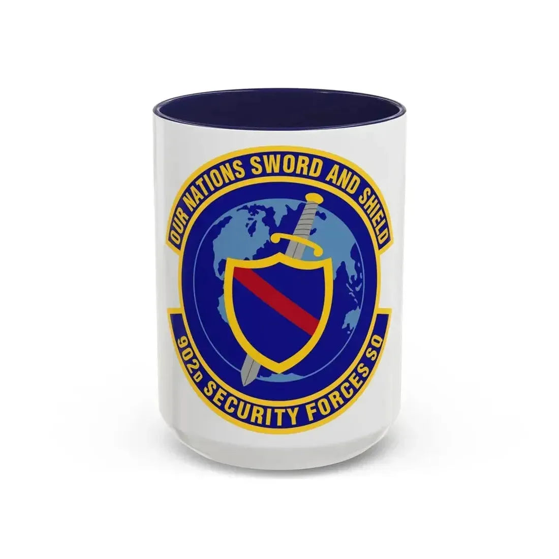902d Security Forces Squadron (U.S. Air Force) Accent Coffee Mug 15oz Navy - Go Mug Yourself