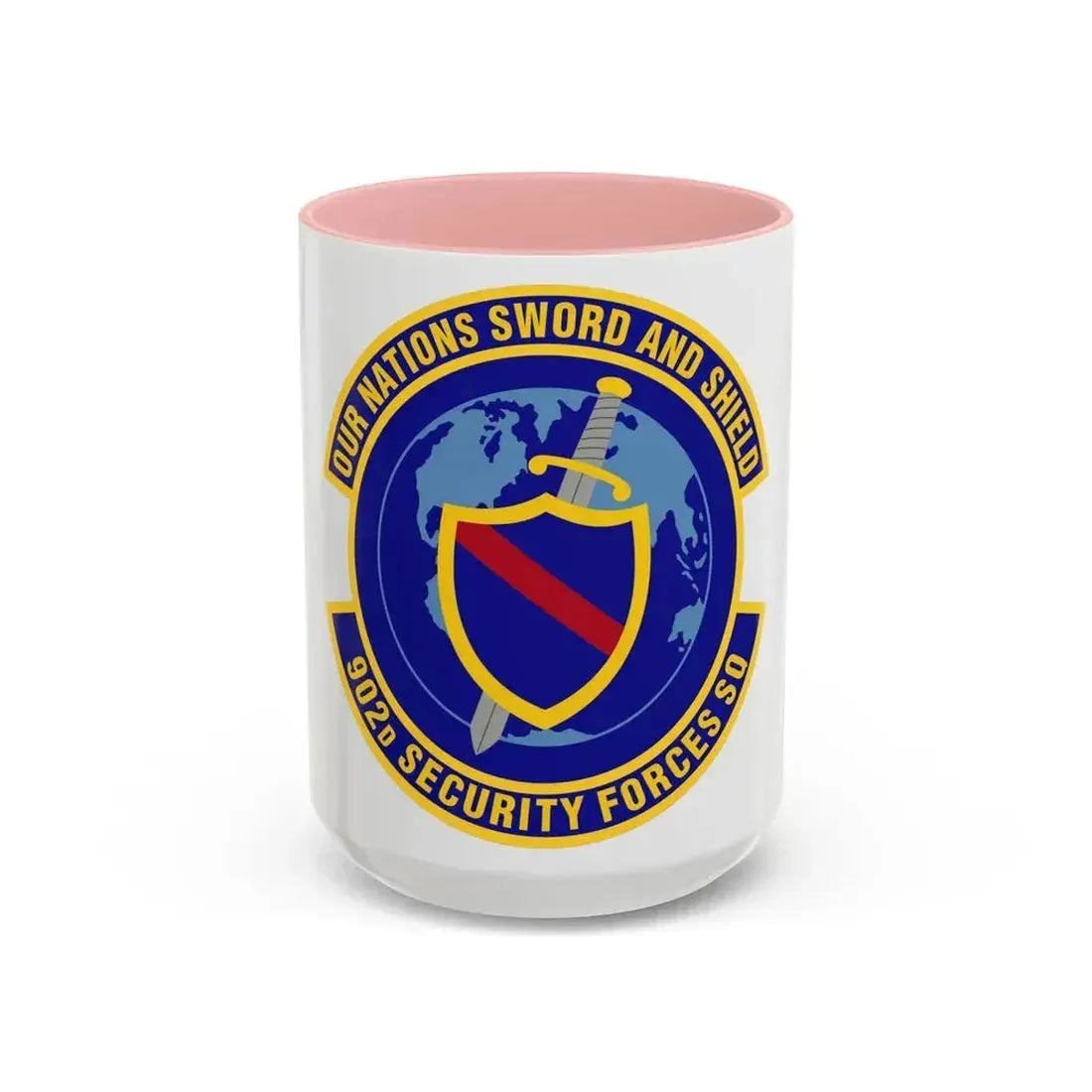 902d Security Forces Squadron (U.S. Air Force) Accent Coffee Mug 15oz Pink - Go Mug Yourself