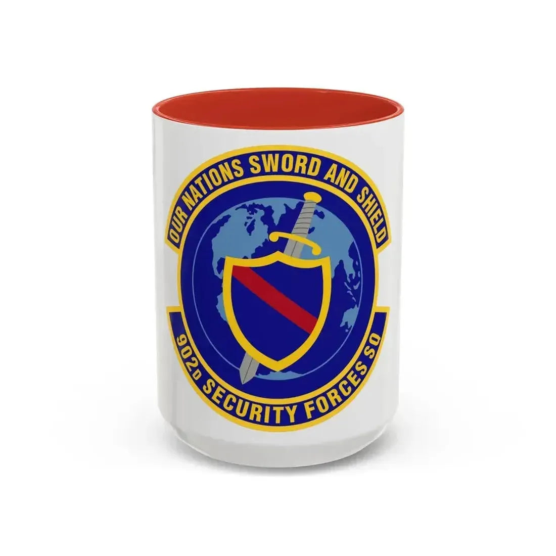 902d Security Forces Squadron (U.S. Air Force) Accent Coffee Mug 15oz Red - Go Mug Yourself