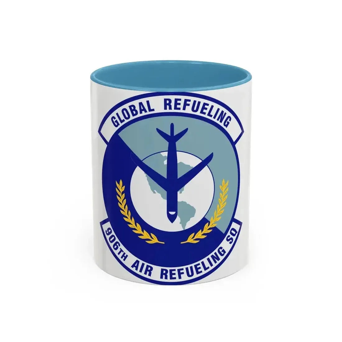 906th Air Refueling Squadron (U.S. Air Force) Accent Coffee Mug 11oz Light Blue - Go Mug Yourself