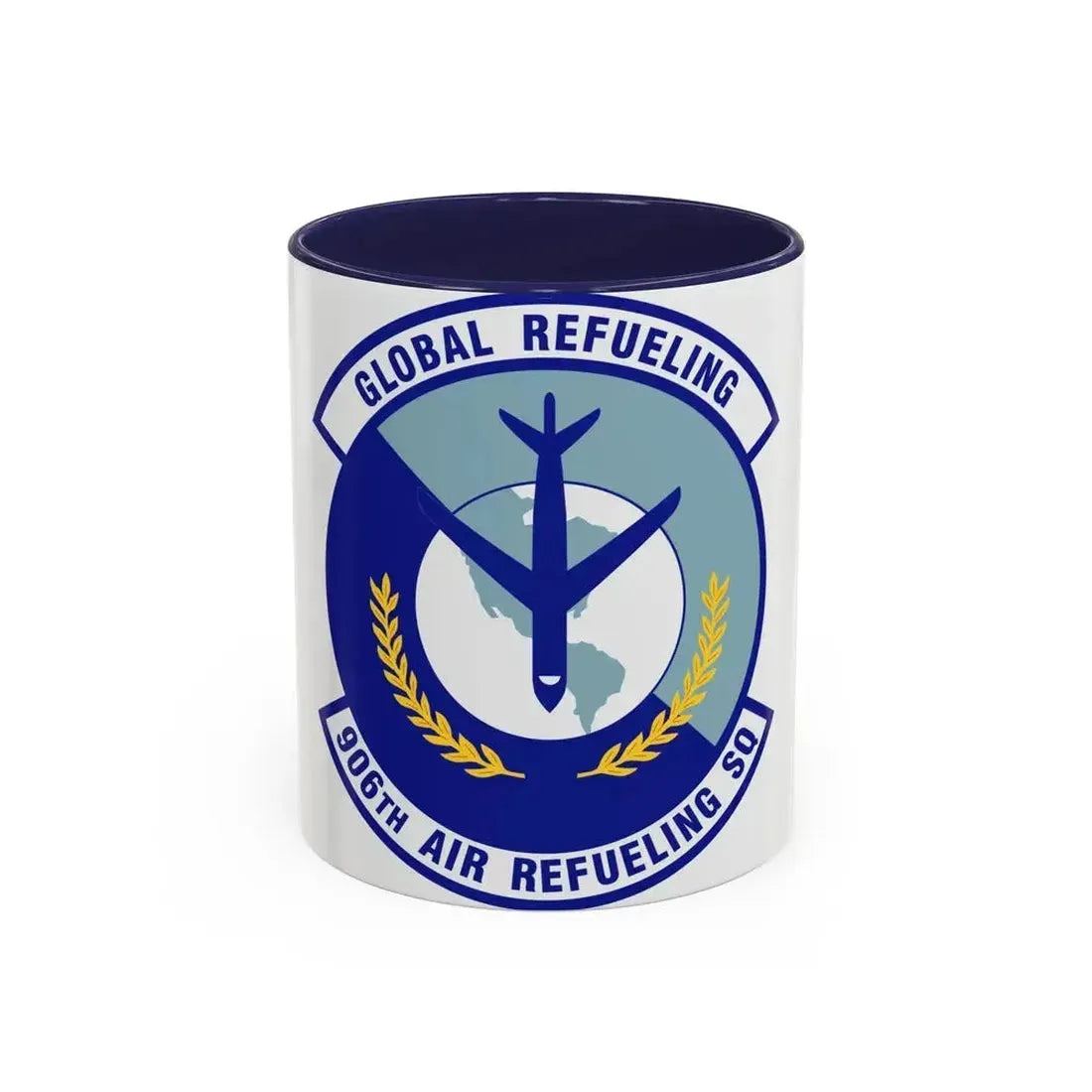 906th Air Refueling Squadron (U.S. Air Force) Accent Coffee Mug 11oz Navy - Go Mug Yourself