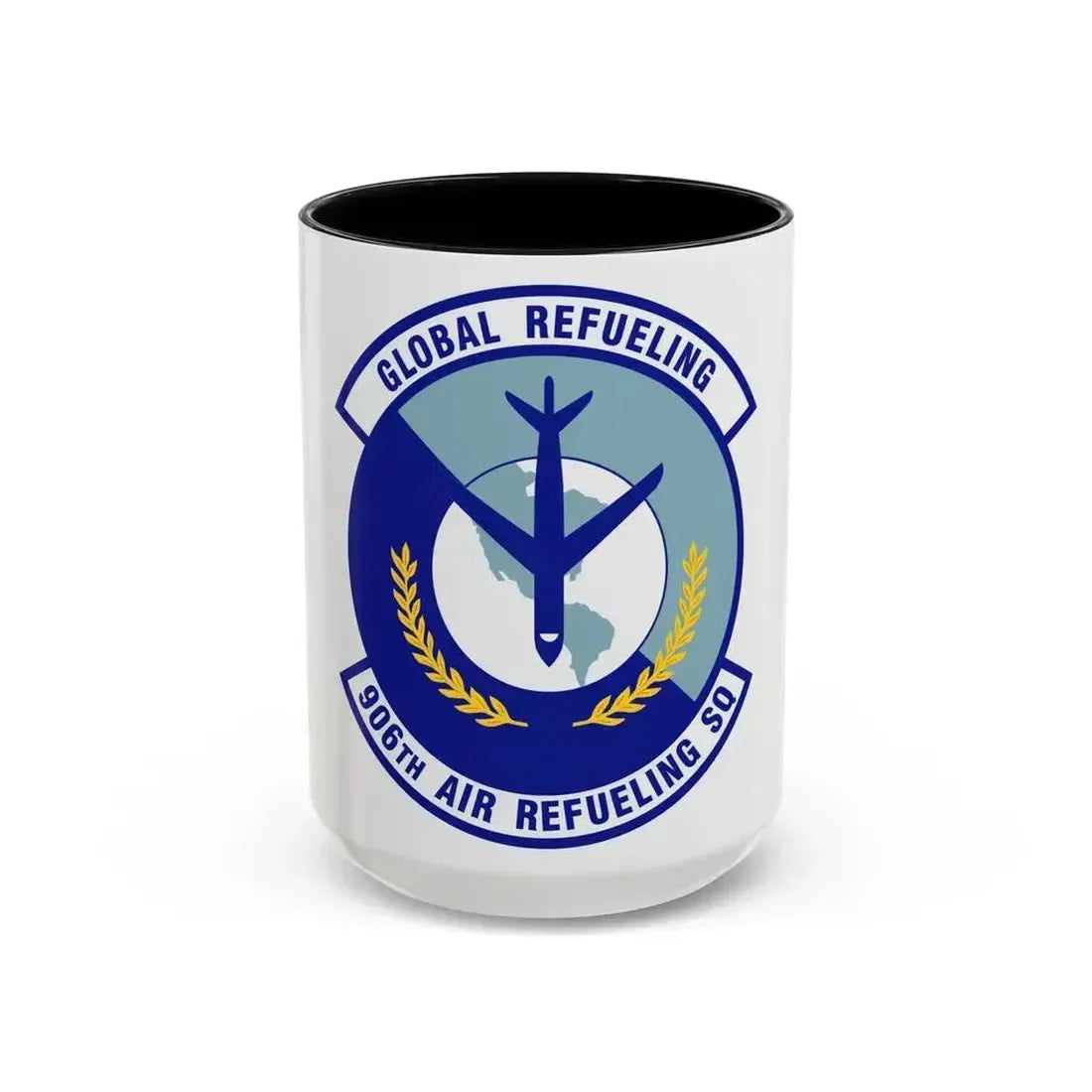 906th Air Refueling Squadron (U.S. Air Force) Accent Coffee Mug 15oz Black - Go Mug Yourself