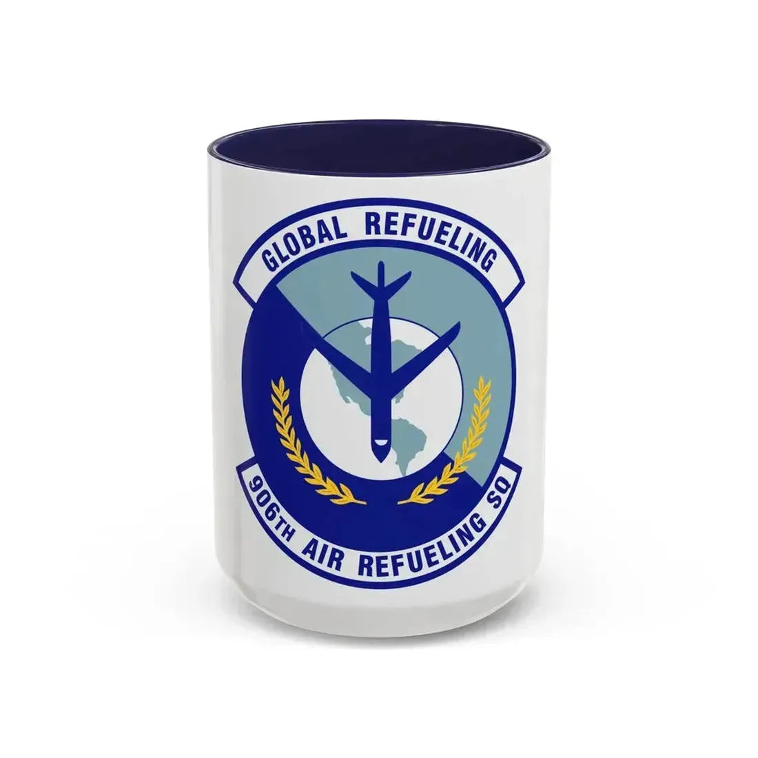 906th Air Refueling Squadron (U.S. Air Force) Accent Coffee Mug 15oz Navy - Go Mug Yourself