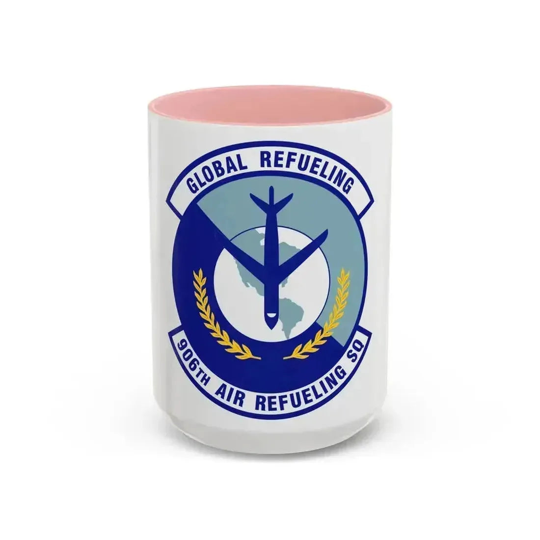 906th Air Refueling Squadron (U.S. Air Force) Accent Coffee Mug 15oz Pink - Go Mug Yourself