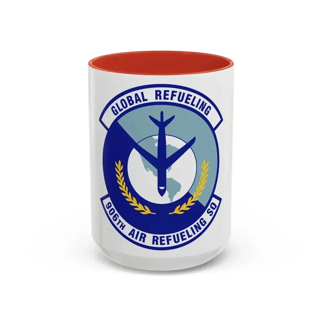 906th Air Refueling Squadron (U.S. Air Force) Accent Coffee Mug 15oz Red - Go Mug Yourself