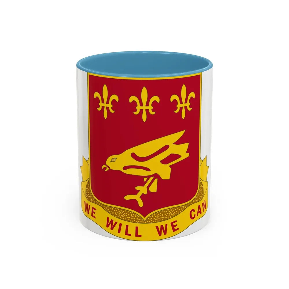 907 Airborne Field Artillery Battalion (U.S. Army) Accent Coffee Mug 11oz Light Blue - Go Mug Yourself