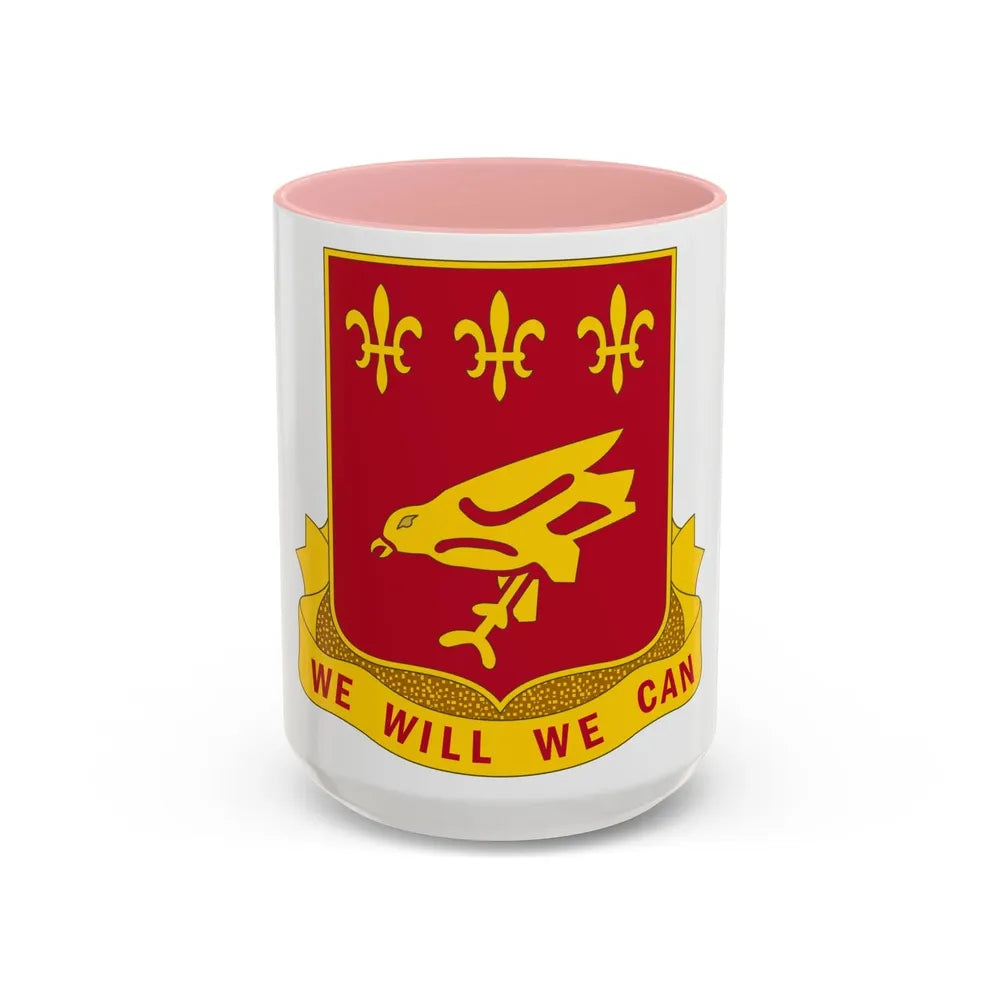 907 Airborne Field Artillery Battalion (U.S. Army) Accent Coffee Mug 15oz Pink - Go Mug Yourself