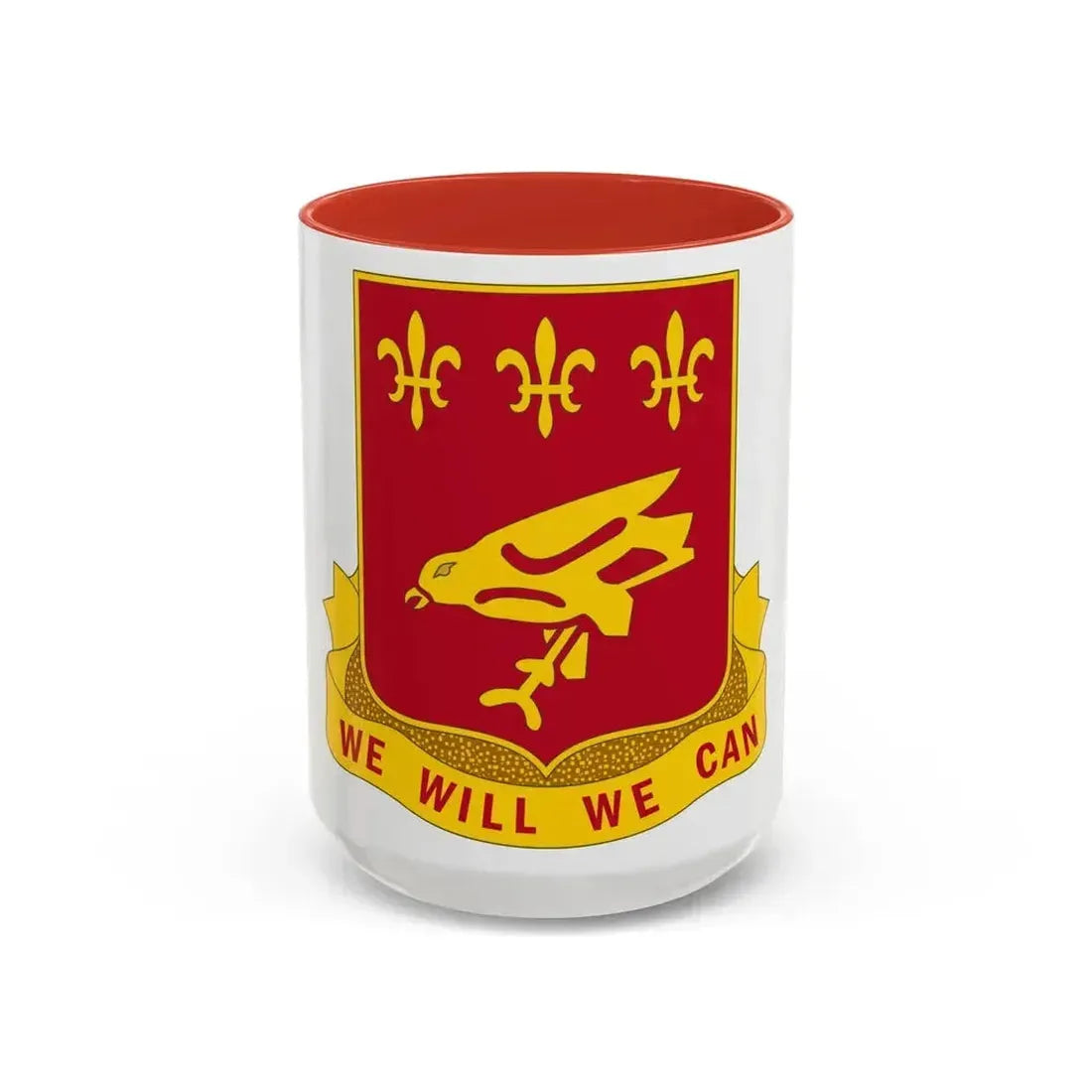 907 Airborne Field Artillery Battalion (U.S. Army) Accent Coffee Mug 15oz Red - Go Mug Yourself