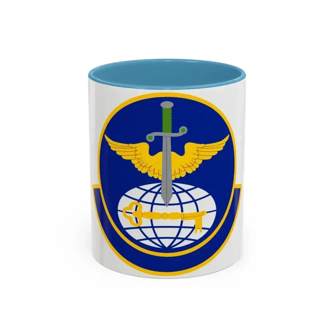 908 Operations Support Squadron AFRC (U.S. Air Force) Accent Coffee Mug 11oz Light Blue - Go Mug Yourself
