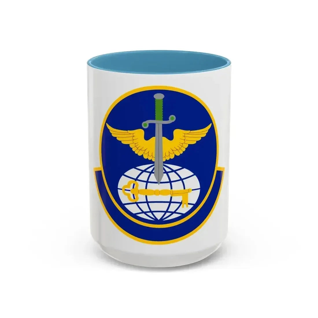 908 Operations Support Squadron AFRC (U.S. Air Force) Accent Coffee Mug 15oz Light Blue - Go Mug Yourself