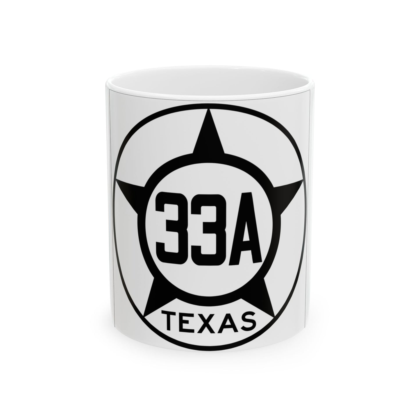Old Texas 33A (Texas) (Road Sign) White Coffee Mug