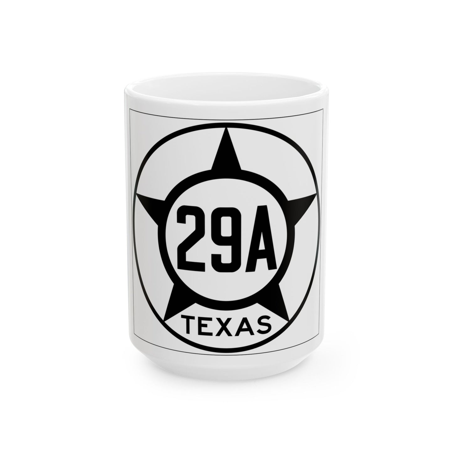Old Texas 29A (Texas) (Road Sign) White Coffee Mug