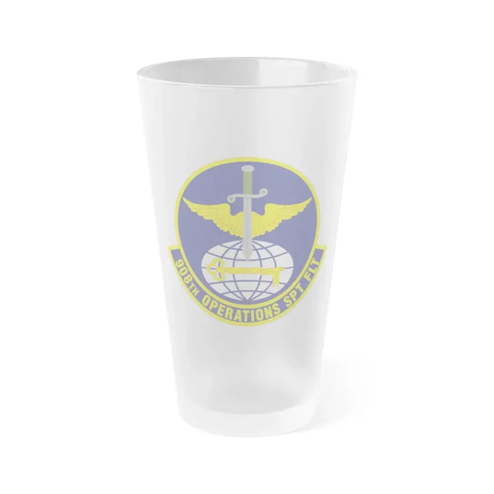 908th Operations Support Flight (U.S. Air Force) Frosted Pint Glass 16oz 16oz Frosted - Go Mug Yourself