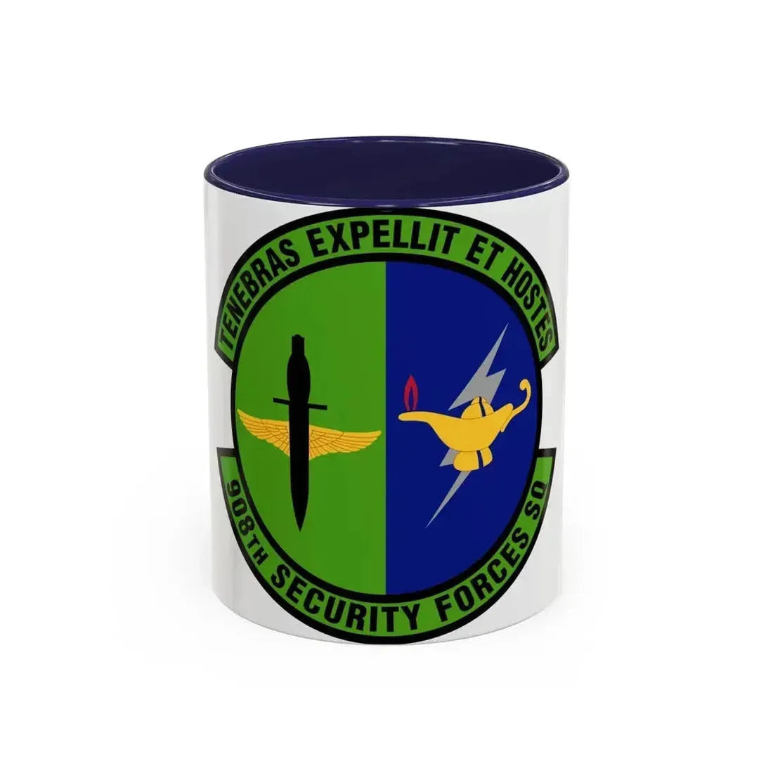 908th Security Forces Squadron (U.S. Air Force) Accent Coffee Mug 11oz Navy - Go Mug Yourself