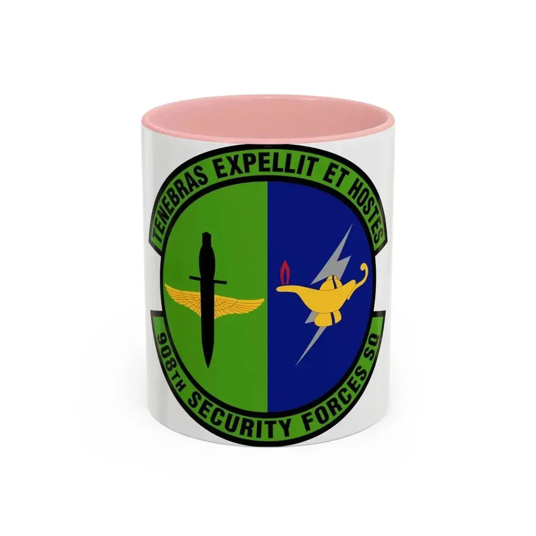 908th Security Forces Squadron (U.S. Air Force) Accent Coffee Mug 11oz Pink - Go Mug Yourself