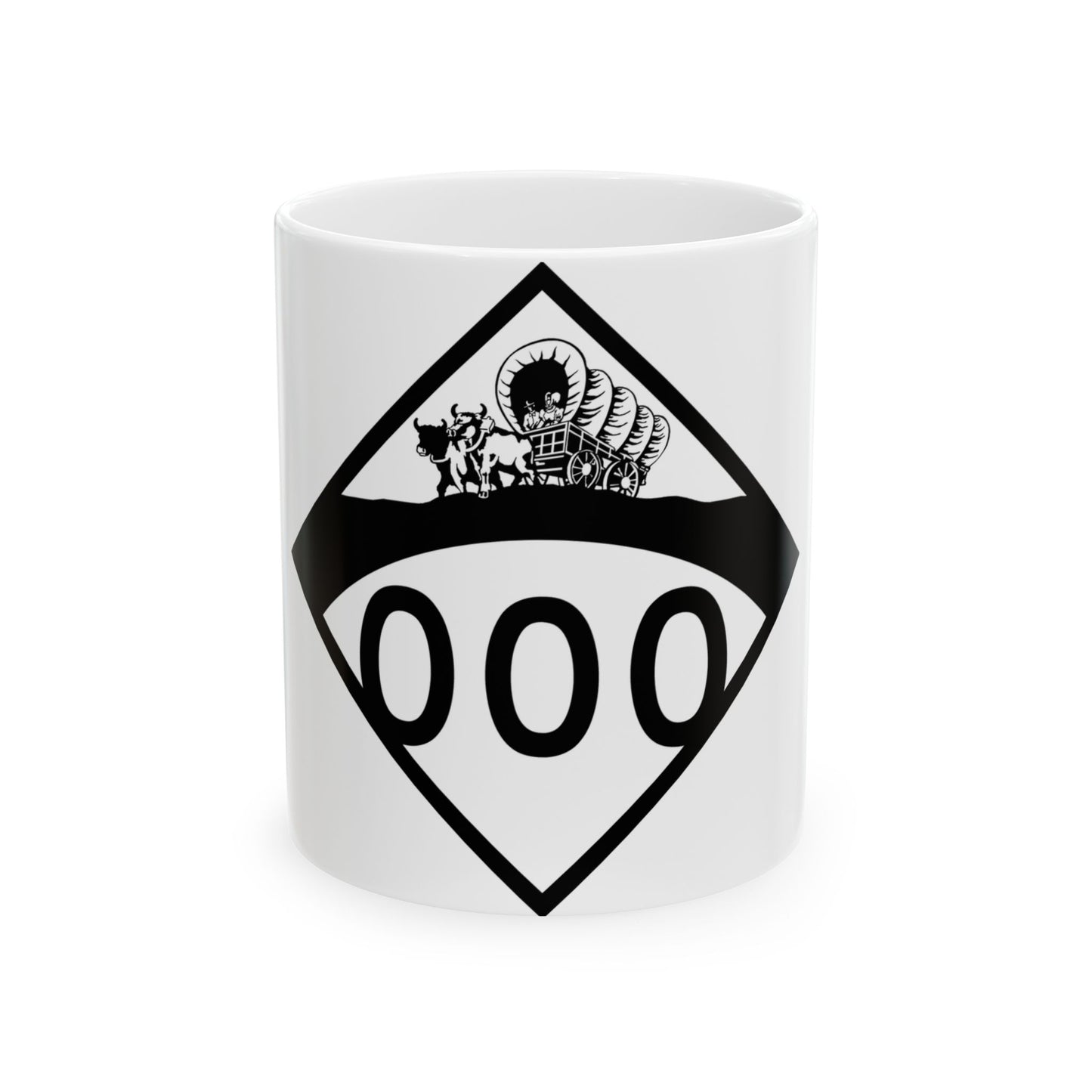N-000 1950s template (Nebraska) (Road Sign) White Coffee Mug
