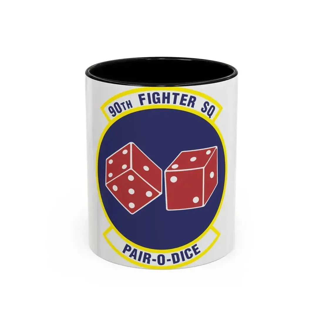 90th Fighter Squadron (U.S. Air Force) Accent Coffee Mug 11oz Black - Go Mug Yourself
