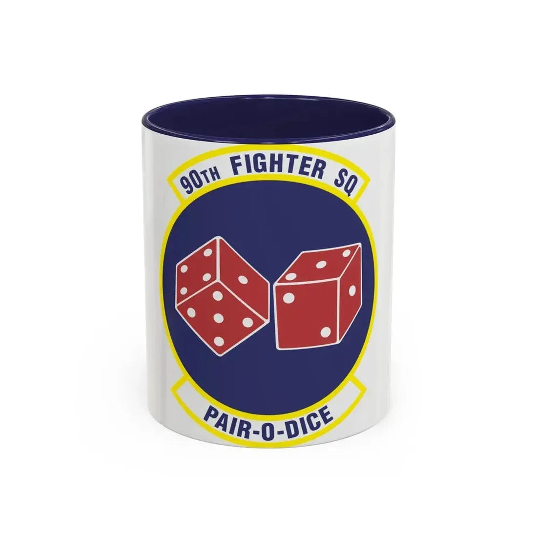 90th Fighter Squadron (U.S. Air Force) Accent Coffee Mug 11oz Navy - Go Mug Yourself