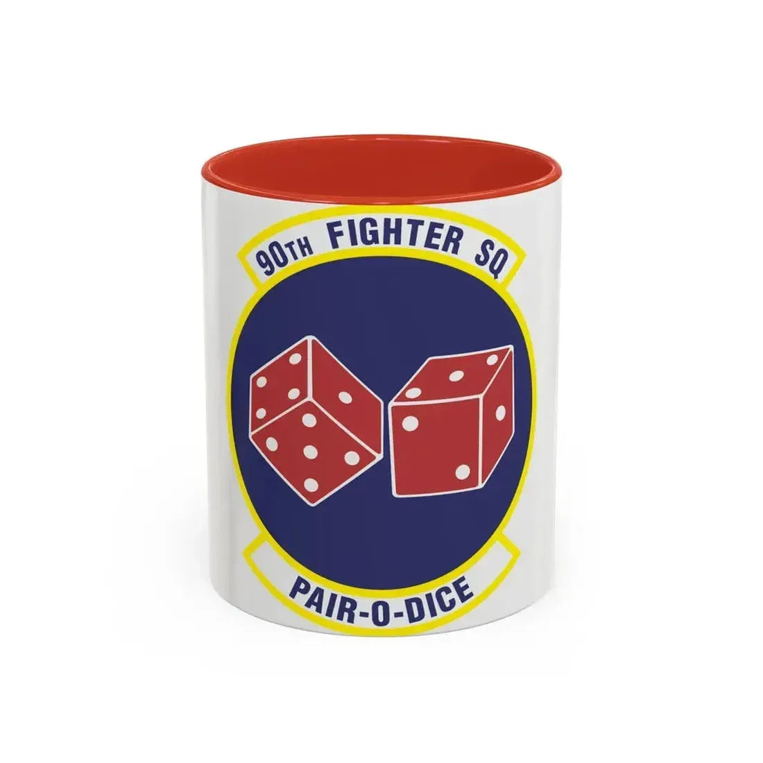 90th Fighter Squadron (U.S. Air Force) Accent Coffee Mug 11oz Red - Go Mug Yourself