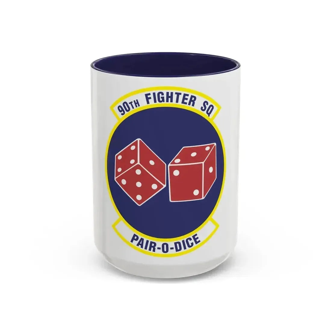 90th Fighter Squadron (U.S. Air Force) Accent Coffee Mug 15oz Navy - Go Mug Yourself