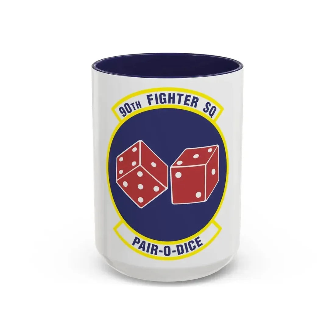 90th Fighter Squadron (U.S. Air Force) Accent Coffee Mug 15oz Navy - Go Mug Yourself