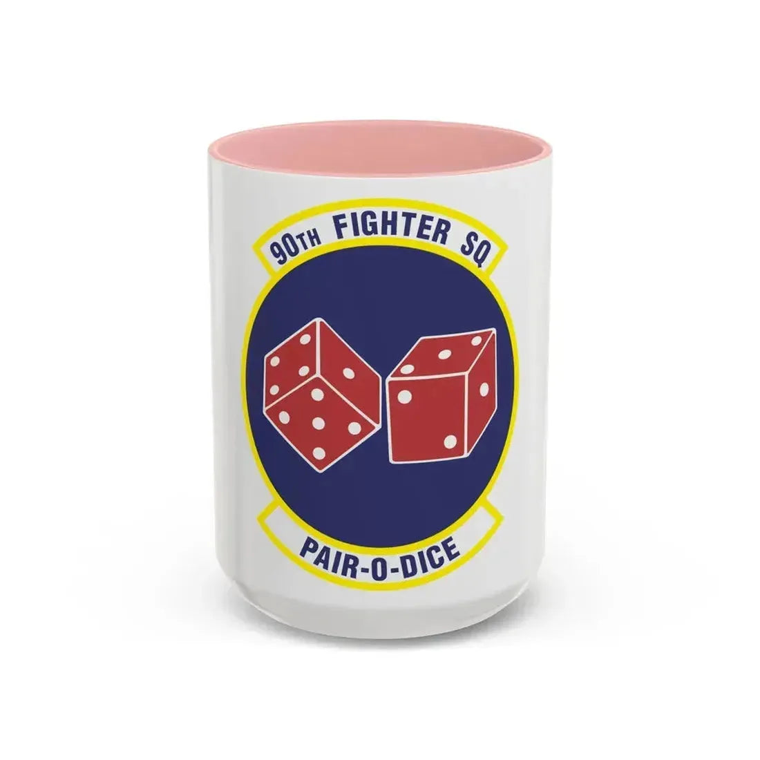 90th Fighter Squadron (U.S. Air Force) Accent Coffee Mug 15oz Pink - Go Mug Yourself
