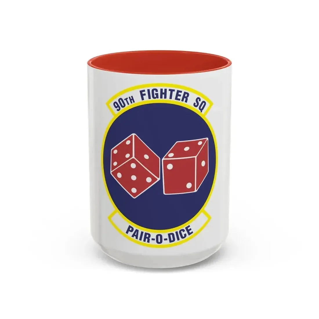 90th Fighter Squadron (U.S. Air Force) Accent Coffee Mug 15oz Red - Go Mug Yourself