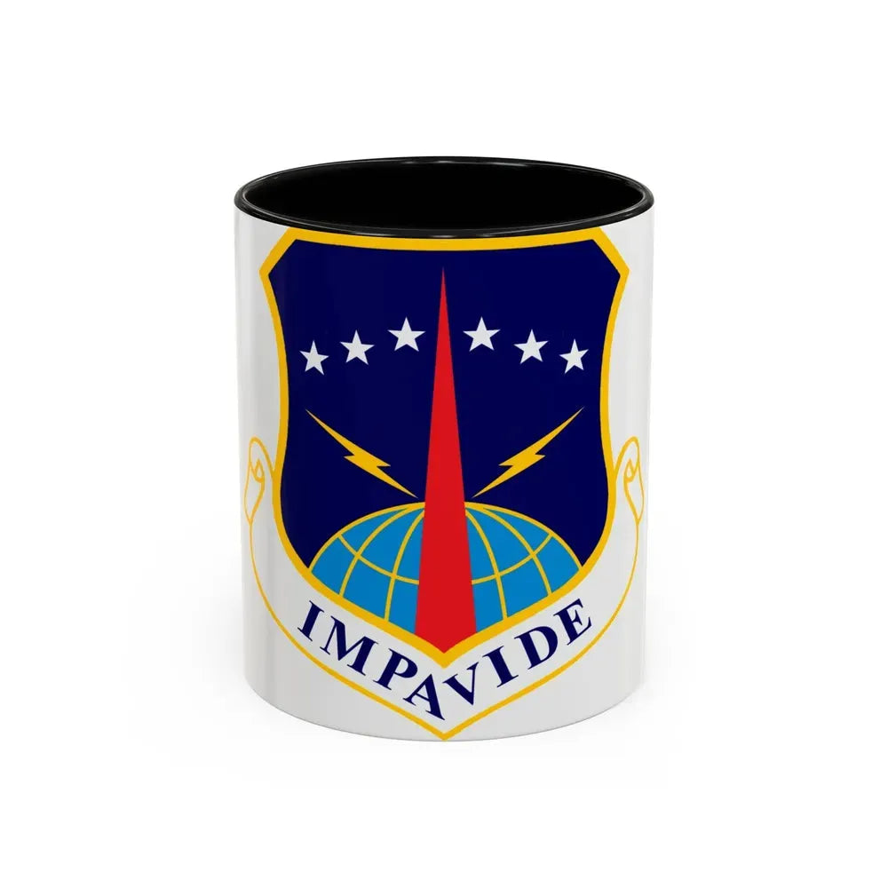 90th Space Wing (U.S. Air Force) Accent Coffee Mug 11oz Black - Go Mug Yourself
