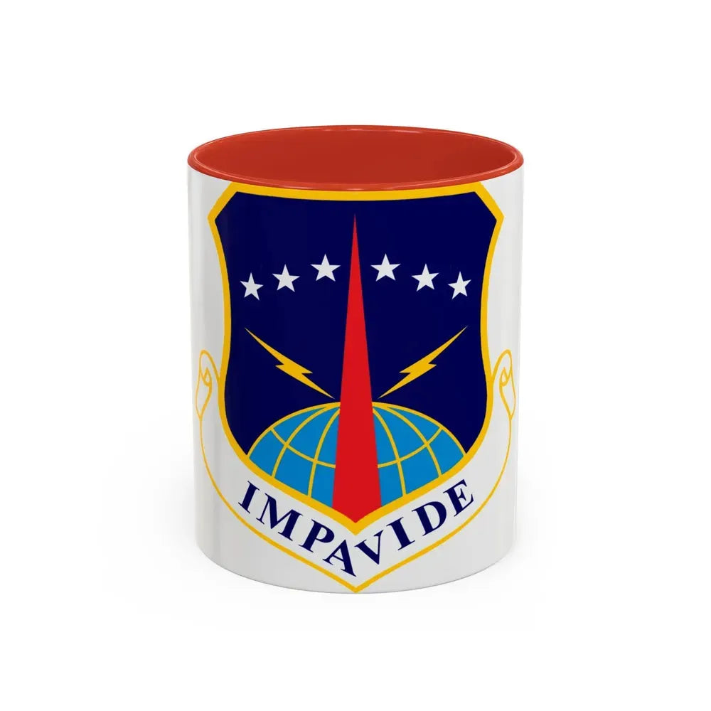 90th Space Wing (U.S. Air Force) Accent Coffee Mug 11oz Red - Go Mug Yourself