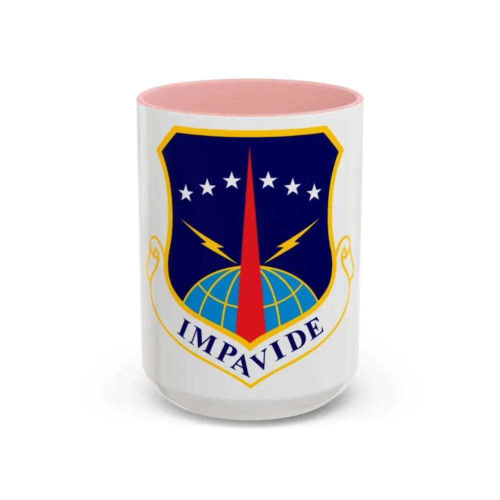 90th Space Wing (U.S. Air Force) Accent Coffee Mug 15oz Pink - Go Mug Yourself