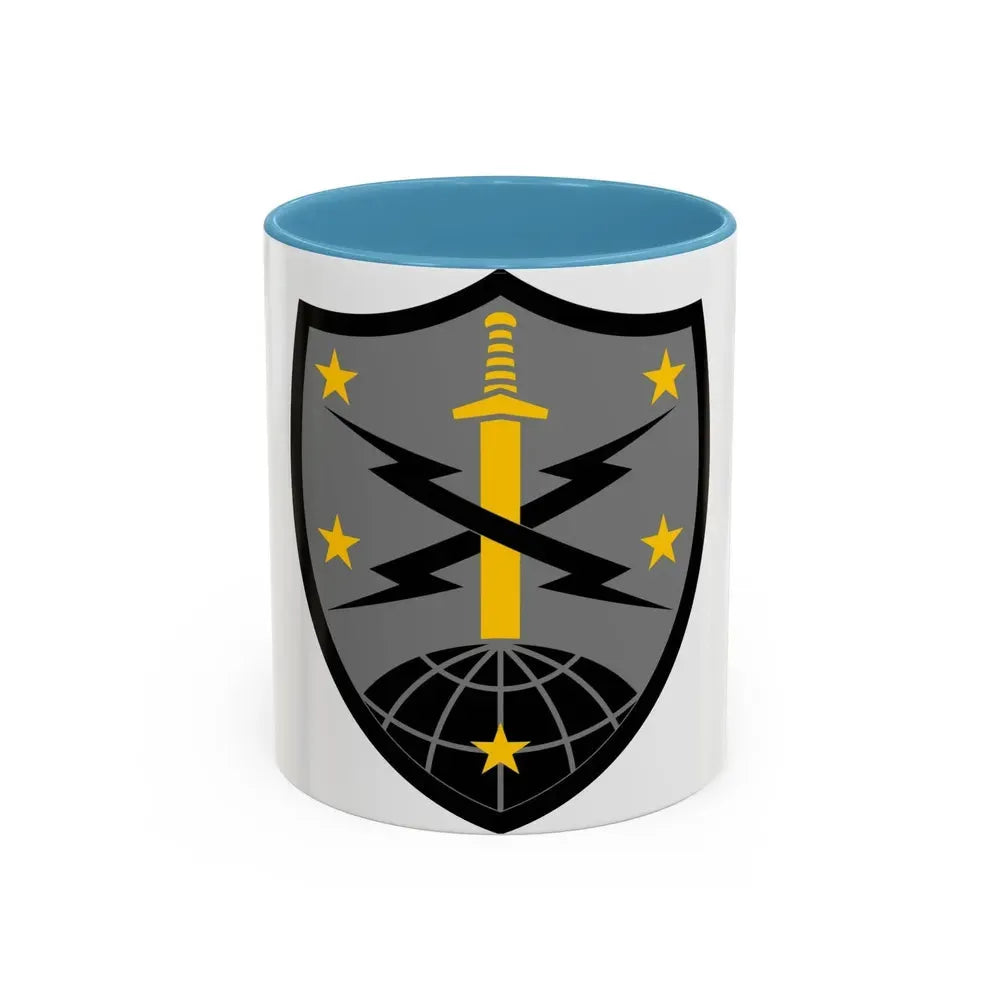 91 Cyber Brigade 2 (U.S. Army) Accent Coffee Mug 11oz Light Blue - Go Mug Yourself