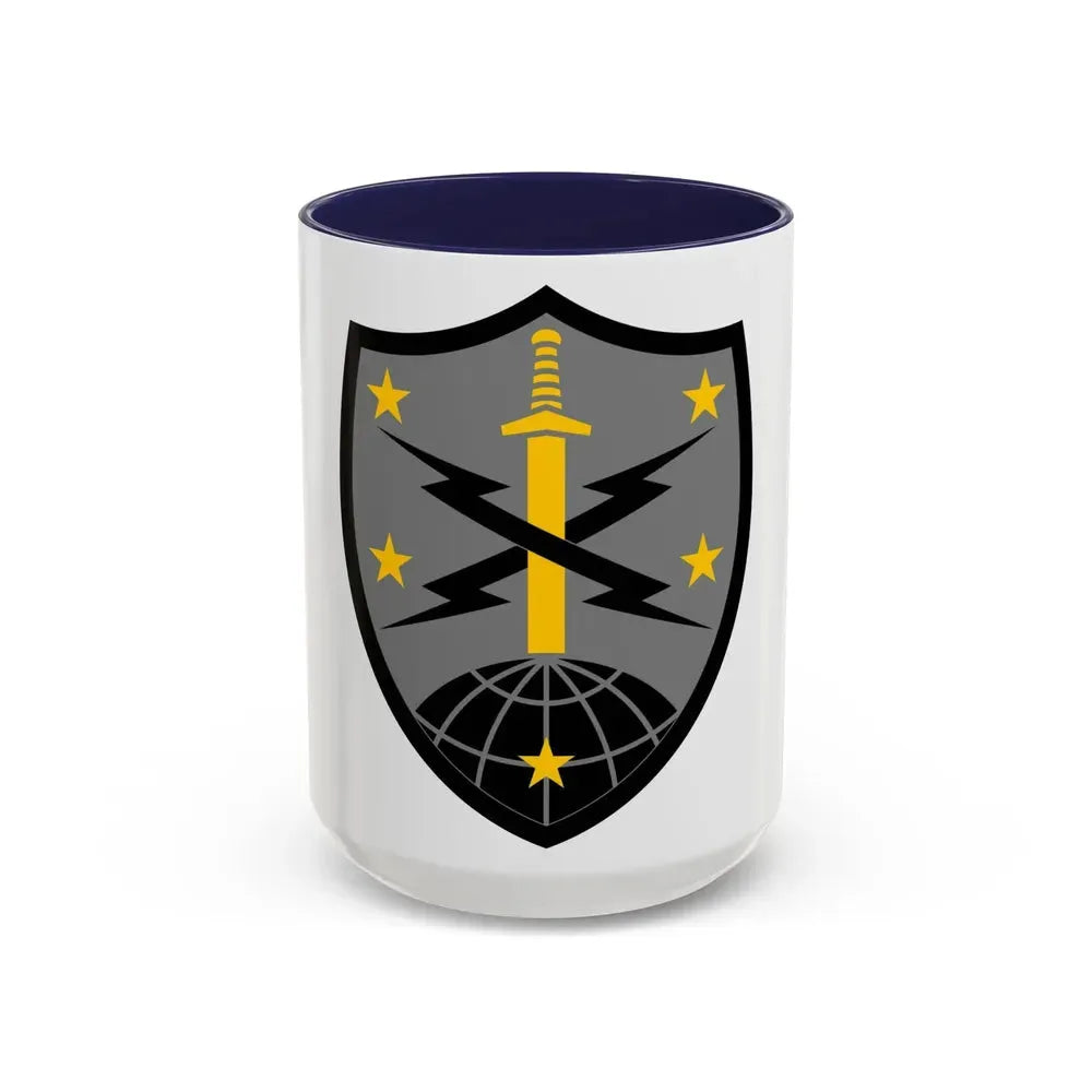 91 Cyber Brigade 2 (U.S. Army) Accent Coffee Mug 15oz Navy - Go Mug Yourself