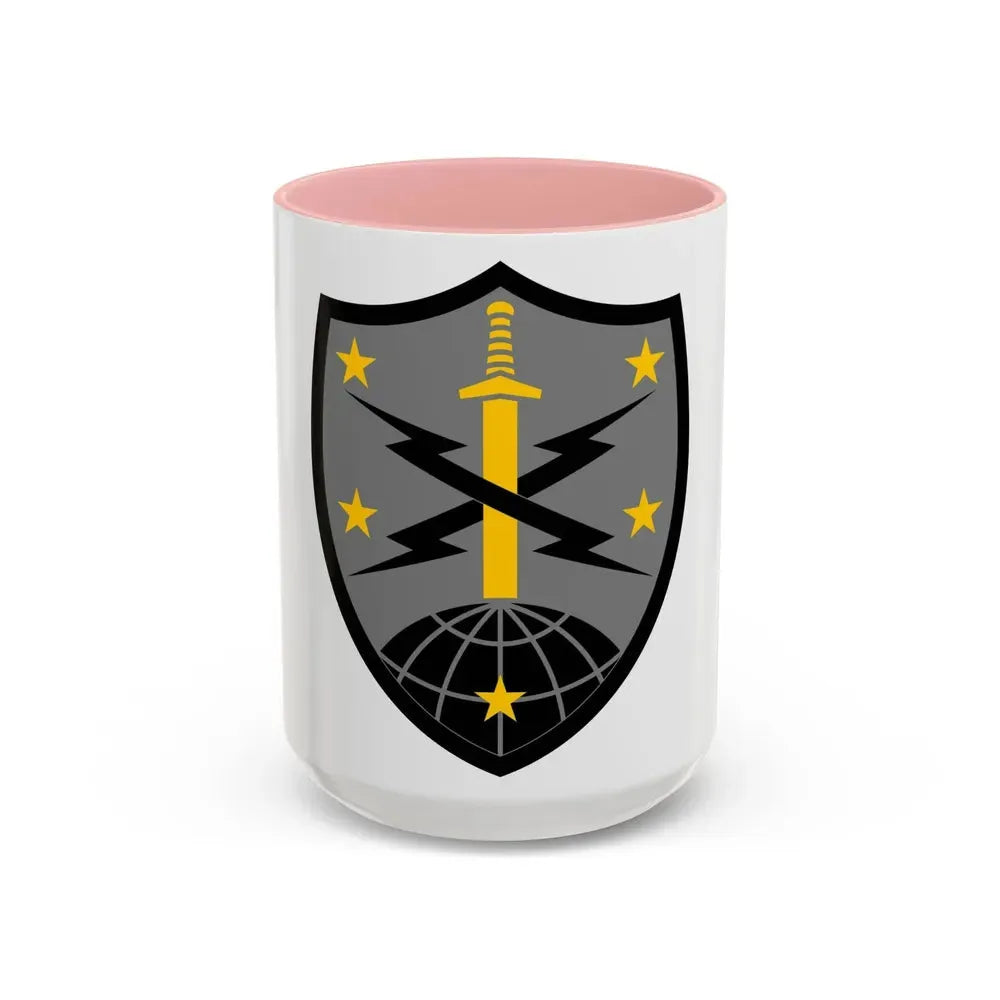 91 Cyber Brigade 2 (U.S. Army) Accent Coffee Mug 15oz Pink - Go Mug Yourself