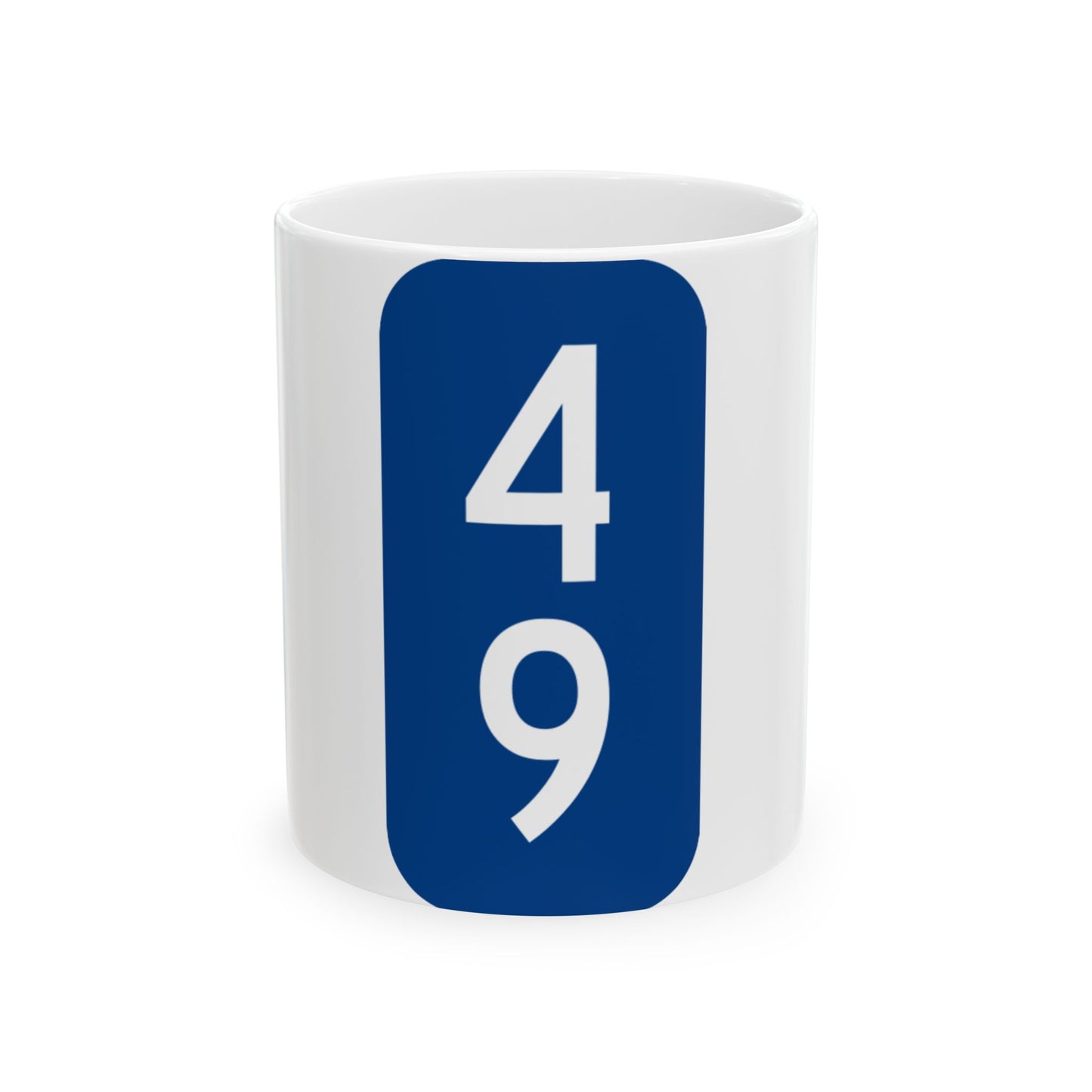 Warren County 49 NY tab (New York) (Road Sign) White Coffee Mug