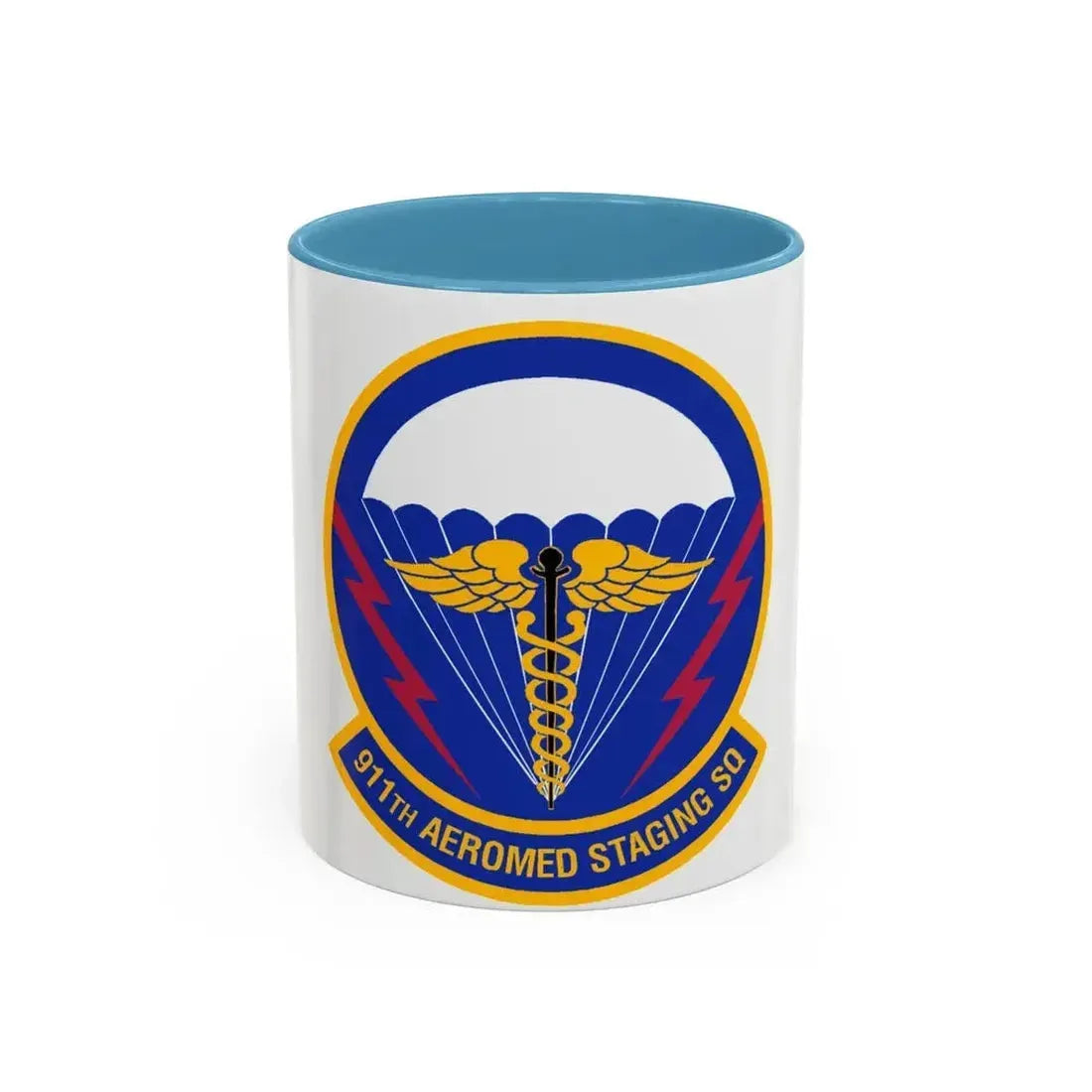 911 Aeromedical Staging Squadron AFRC (U.S. Air Force) Accent Coffee Mug 11oz Light Blue - Go Mug Yourself