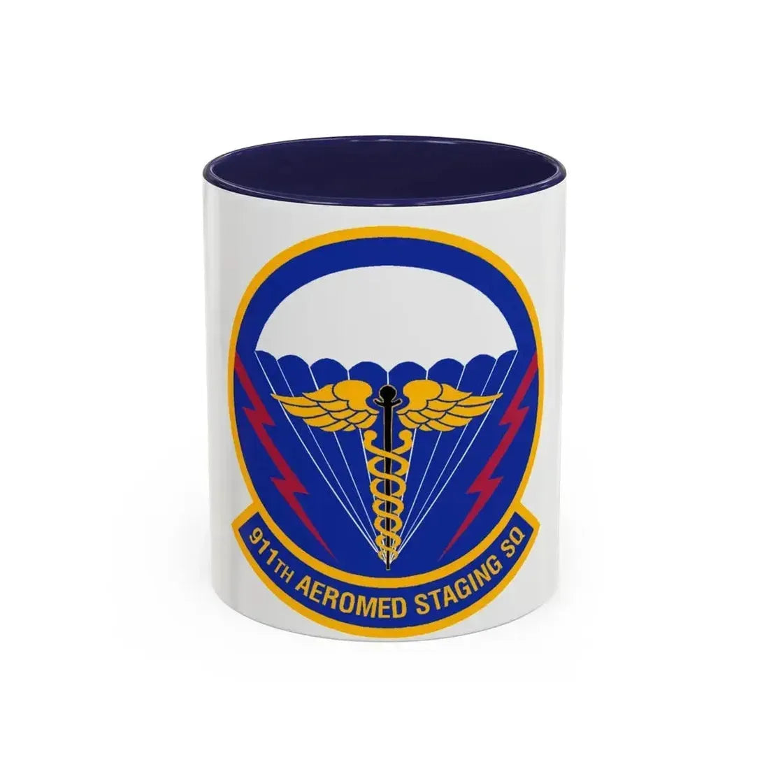 911 Aeromedical Staging Squadron AFRC (U.S. Air Force) Accent Coffee Mug 11oz Navy - Go Mug Yourself