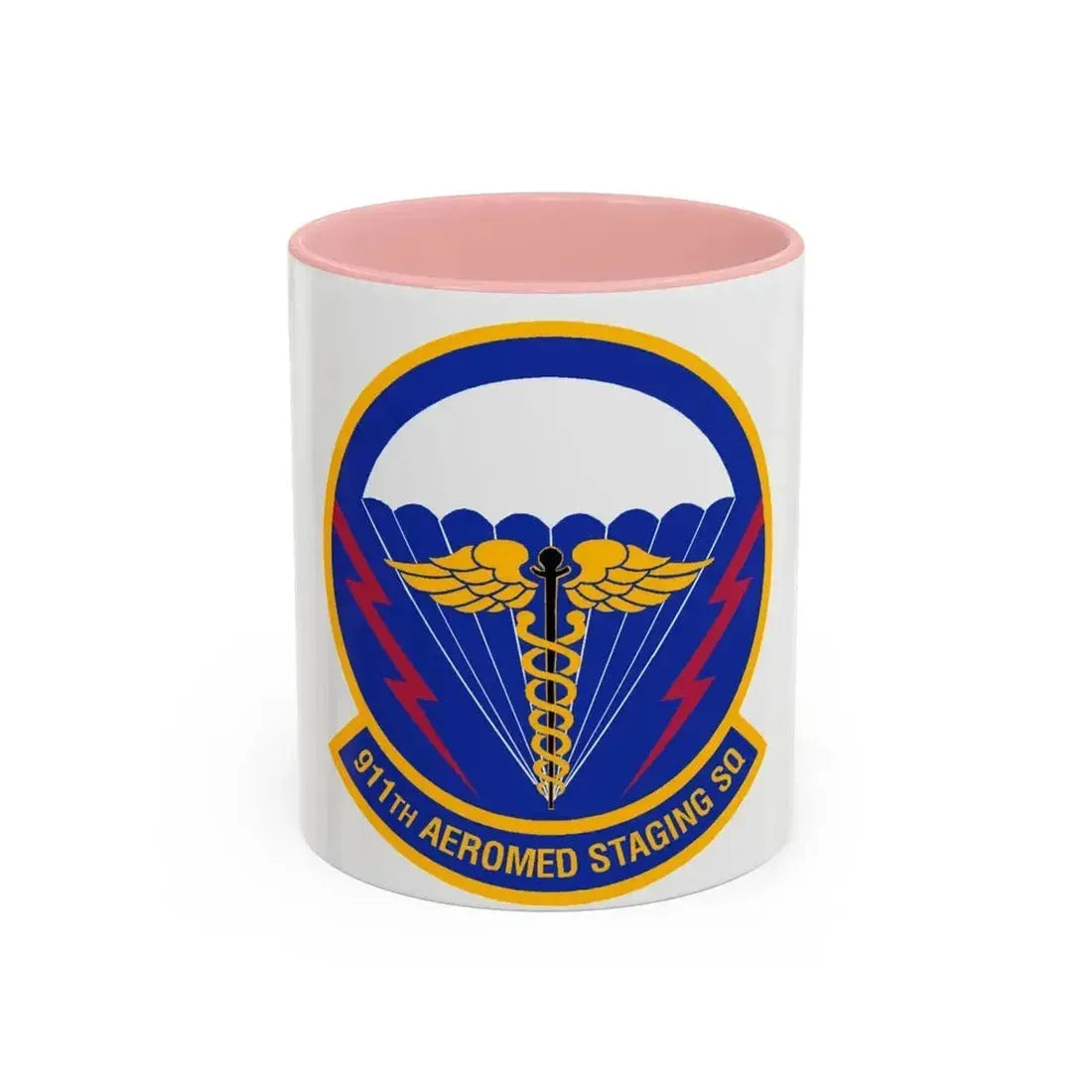 911 Aeromedical Staging Squadron AFRC (U.S. Air Force) Accent Coffee Mug 11oz Pink - Go Mug Yourself