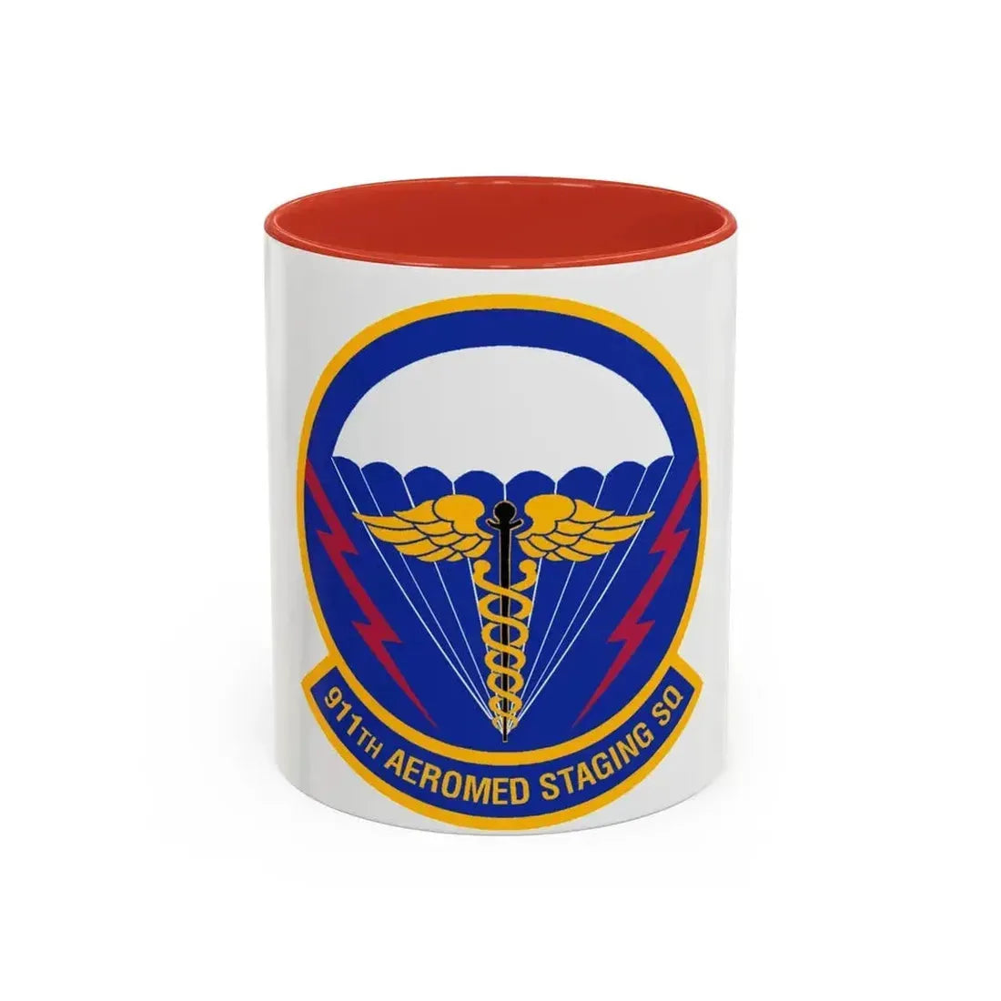 911 Aeromedical Staging Squadron AFRC (U.S. Air Force) Accent Coffee Mug 11oz Red - Go Mug Yourself