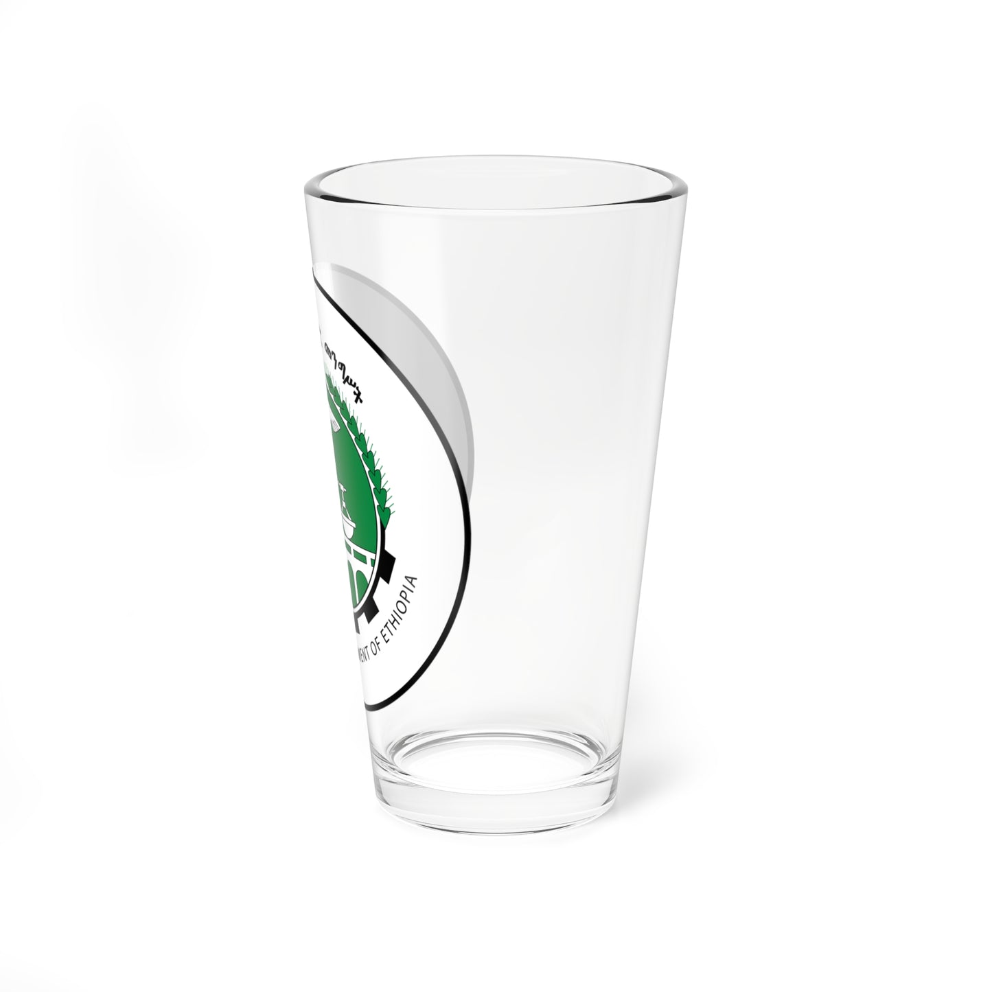 Emblem of Transitional Government of Ethiopia (Ethiopia) (Coat of Arms) Pint Glass 16oz