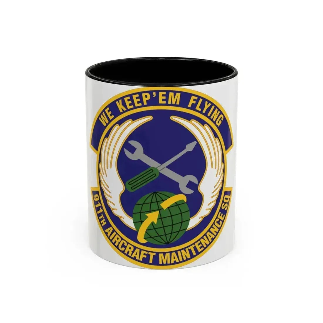 911th Aircraft Maintenance Squadron (U.S. Air Force) Accent Coffee Mug 11oz Black - Go Mug Yourself