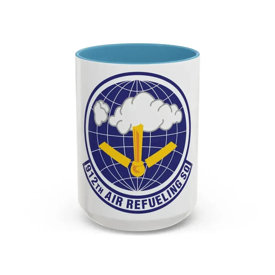 912th Air Refueling Squadron (U.S. Air Force) Accent Coffee Mug 15oz Light Blue - Go Mug Yourself