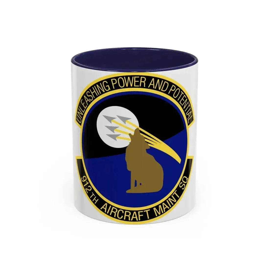 912th Aircraft Maintenance Squadron (U.S. Air Force) Accent Coffee Mug 11oz Navy - Go Mug Yourself
