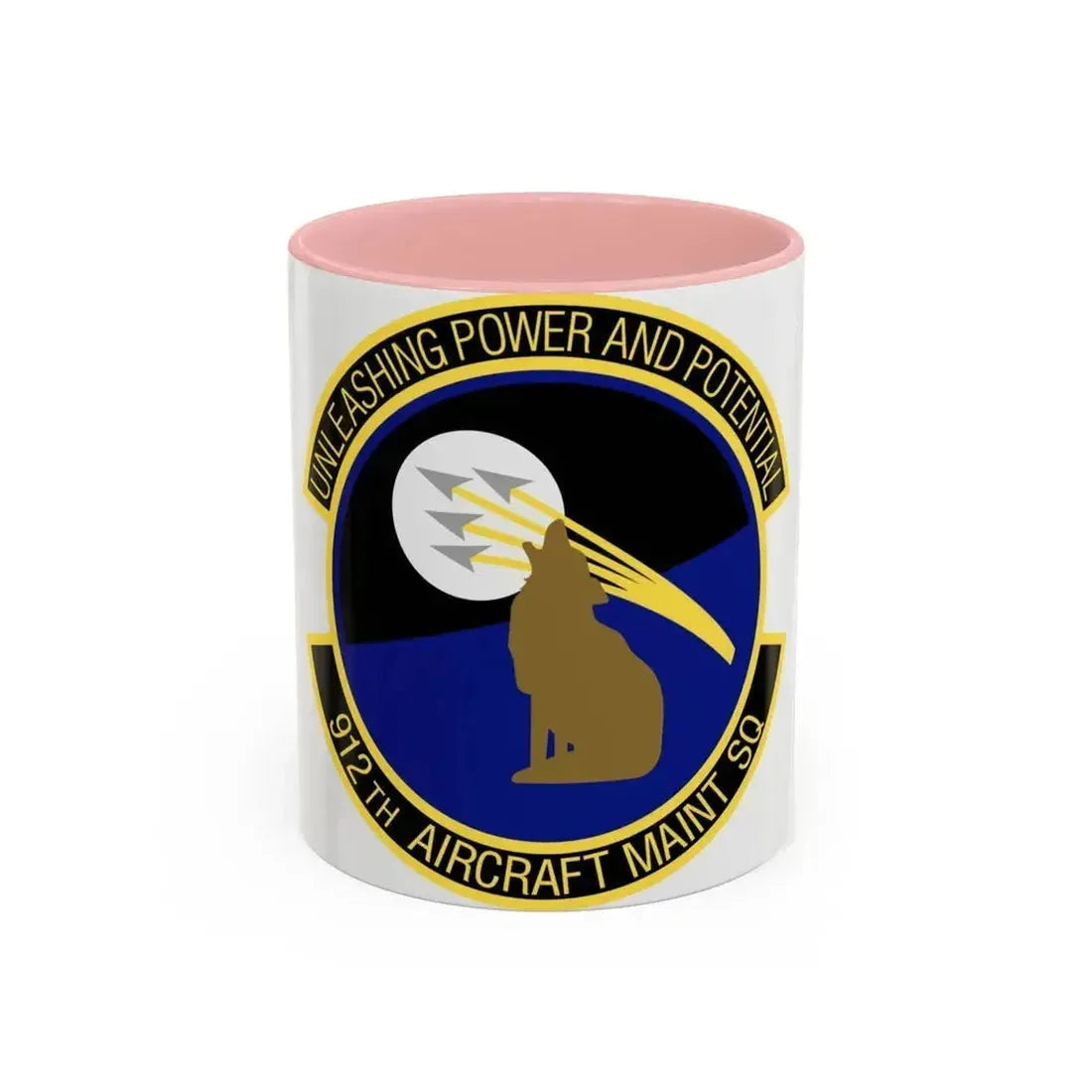 912th Aircraft Maintenance Squadron (U.S. Air Force) Accent Coffee Mug 11oz Pink - Go Mug Yourself