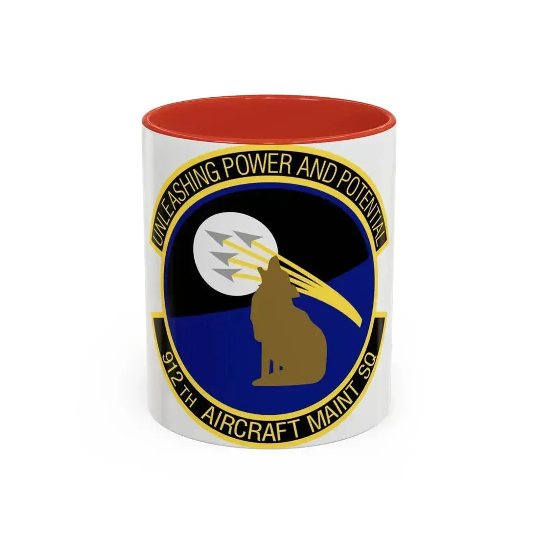 912th Aircraft Maintenance Squadron (U.S. Air Force) Accent Coffee Mug 11oz Red - Go Mug Yourself